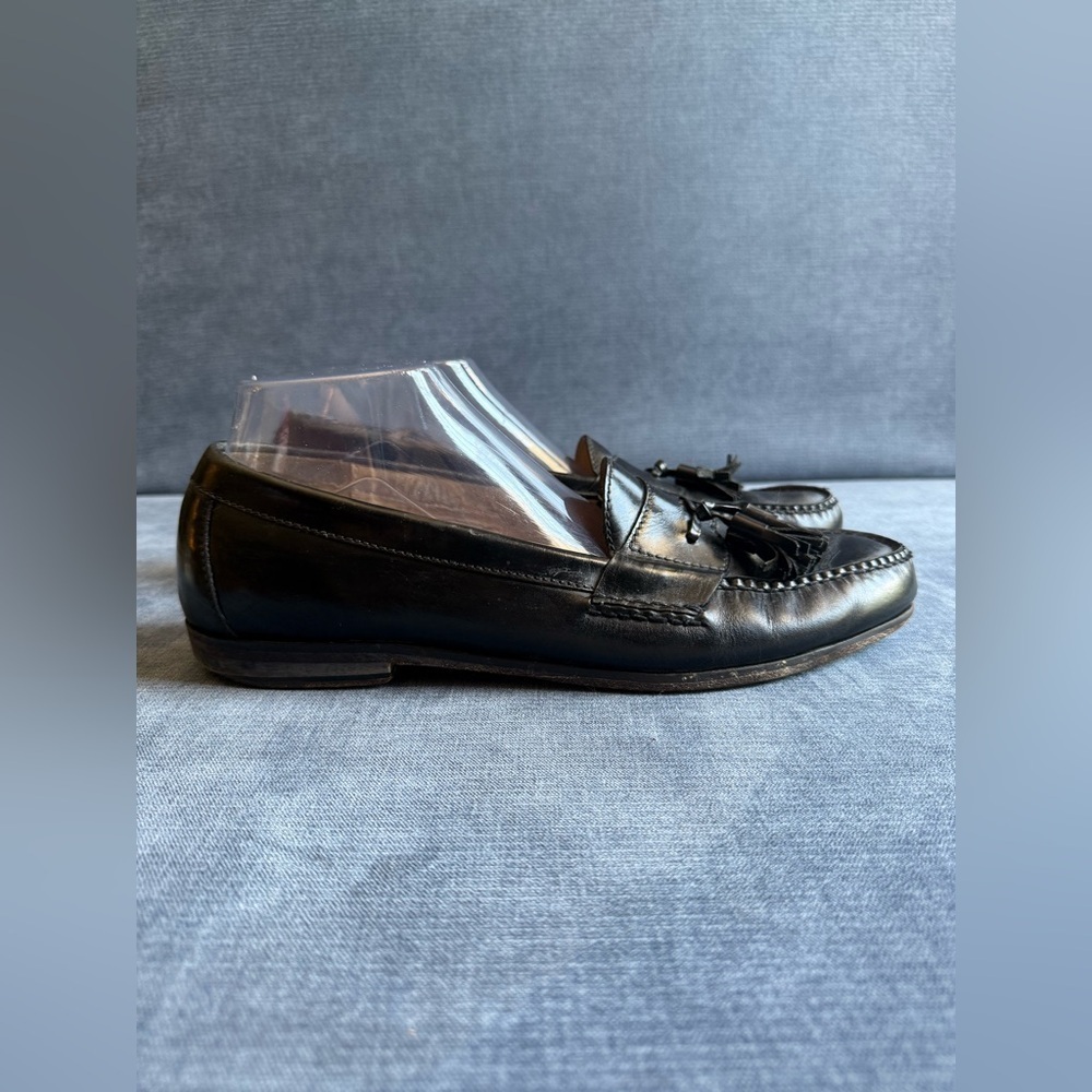 Cole Haan Pinch Tassel Black Leather Slip On Loafer Shoes Men’s SZ 10.5 Dressy